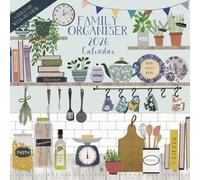 Georgia Breeze Family Organiser Calendar 2026, Illustrated Kitchen Design, Wall Planner with Decorative Home Elements