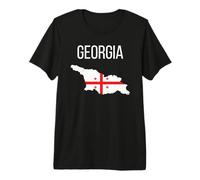 Georgia Country Flag Map Sakartvelo Pride Caucasus Tbilisi Premium T-Shirt