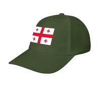 Georgia Flag Baseball Cap,Adjustable Sportswear Hat for Men Women Adults,Holiday, Lifestyle Activities All Seasons Army Green