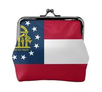 Georgia Flag Coin Purses, Change Purse Wallets, For Festivals And Special Occasions, Black, One Size, Art Deco