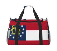 Georgia Flag Print Ample Space Travel Duffle Bags Large Capacity Hand Travel Bag for Airplane Weekend