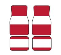 Georgia Flag Print Car Floor Protection Set 4 Pieces Foot Mat Fit Vehicle Anti-Slip Cushion Waterproof