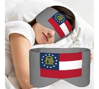 Georgia Flag Print Full Coverage Sleep Mask,Eye Mask Portable for Travel Office Nap Shift Work
