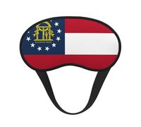 Georgia Flag Print Unisex Blackout Sleep Mask Comfortable Eye Mask for Travel Meditation Sleep Travel