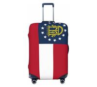 Georgia Flag Print Universal Suitcase Cover Elastic Washable Travel Luggage Cover with Double Sided