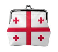 Georgia Flag Small Coin Purse for Men Women Black One Size Vintage, Black, One Size, Vintage