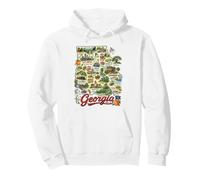 Georgia, GA USA Maps Icon, Peaches, Charleston, Southern Pullover Hoodie
