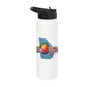 Georgia Life's A Peach Vintage Style Stainless Steel Insulated Water Bottle