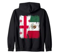 Georgia Mexico Half Flag Georgian Mexican Heritage Zip Hoodie