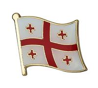 Georgia National Flag Metal Enamel Pin Badge - 1.9cm x 1.6cm - Hard Enamel Five-Cross Lapel Pin - Patriotic Sakartvelo Symbol for Jacket, Hat, or Backpack