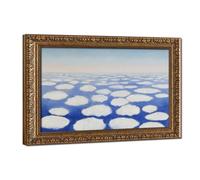 Géorgia O'Kéeffe Above The Clouds I Art Posters Decorative Gold Ornate Frame Canvas Wall Art Luxury Vintage Style Home Decor Print12 L X 18" W