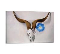 Georgia O'Këeffe Fine Artwork Poster Ram's Head Blue Morning Glory Picture Print Wall Art Canvas Artworks Room Aesthetic 12x18inch(30x45cm)