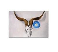 Georgia O'Këeffe Fine Artwork Poster Ram's Head Blue Morning Glory Wall Art Canvas Prints Hanging Picture Home Decors Idea 08x12inch(20x30cm)