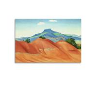 Georgia O'Kéeffe Painter's Artwork Red Hills And Sky Posters Canvas Wall Art Scroll Picture Print Living Room Walls Decor Homes 20x30inch(50x75cm)