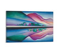 Georgia Okeeffe Print Painting Lake George Reflection Poster Cool Artworks Painting Wall Art Canvas Prints Hanging Picture Posters 12x18inch(30x45cm)