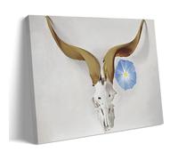 Georgia O'Keeffe Ram's Head Blue Morning Glory Art Posters Premium Canvas Print Wall Paintings Stylish Room Decor for Indoor Home Space 24x36inch