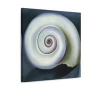 Georgia O'Keeffe Shell Print - American Modernism Wall Art Featuring A Swirled Shell Design Home Decor Wall Art Hanging Picture Print Bedroom Decorative Paintings Room Frame 20x20inch(50x50cm)