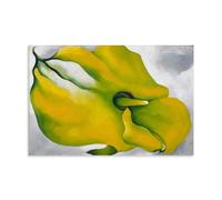 Georgia O'Keeffe Works《Yellow Calla》Printing Posters Aesthetic Canvas Wall Art Prints Modern Room Decoration for Household Space 12x18inch(30x45cm)