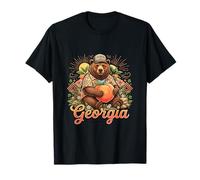 Georgia Peach Bear Southern Charm Nature Style T-Shirt
