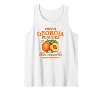 Georgia Peaches Retro Vintage Distressed Tropical Design Tank Top