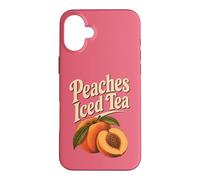 Georgia Peaches Sweet Iced Tea Retro Fruit Souvenir Graphic Case for iPhone 16 Plus