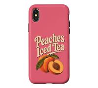 Georgia Peaches Sweet Iced Tea Retro Fruit Souvenir Graphic Case for iPhone X/XS