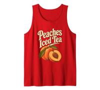 Georgia Peaches Sweet Iced Tea Retro Fruit Souvenir Graphic Tank Top