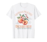 Georgia Peaches Vintage Botanical Fruit Lover Cottagecore T-Shirt