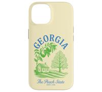 Georgia Retro Vintage State Design Peach Tree House Nature Case for iPhone 14