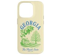 Georgia Retro Vintage State Design Peach Tree House Nature Case for iPhone 14 Pro