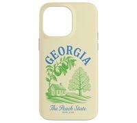 Georgia Retro Vintage State Design Peach Tree House Nature Case for iPhone 14 Pro Max