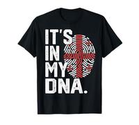 Georgia Roots Flag Fingerprint Graphic Patriotic T-Shirt