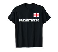 Georgia SAKARTWELO Flag National Flag on Chest Value Graphic T-Shirt