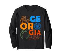 Georgia Souvenir Men Georgia Peaches Lover Georgia Long Sleeve T-Shirt