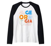 Georgia Souvenir Men Georgia Peaches Lover Georgia Raglan Baseball Tee