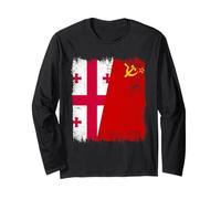Georgia Soviet Union Flag Georgian CCCP Heritage Long Sleeve T-Shirt