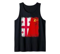 Georgia Soviet Union Flag Georgian CCCP Heritage Tank Top