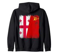 Georgia Soviet Union Flag Georgian CCCP Heritage Zip Hoodie