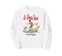 Georgia St. Simons Island GA Surfer Surfing Fishing Pier Sweatshirt