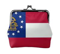 Georgia State Flag Coin Purses, Change Purse Wallets, For Festivals And Special Occasions, Black, One Size, Art Deco