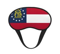 Georgia State Flag Elastic Band Eye Mask for Sleeping, Blackout Sleep Mask Block Light, Comfortable Travel Nap
