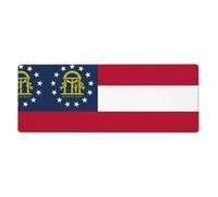 Georgia State Flag Premium Spill-Proof Stain-Resistant Cloth Gaming Mouse Pad 800 X 300 X 3 Mm Long Desk Pad