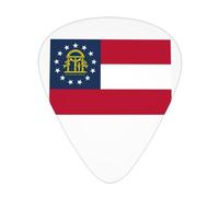 Georgia State Flag print Celluloid Guitar Plectrums for Acoustic Guitar Bass,Guitar Picks with Organizer Box
