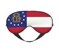 Georgia State Flag Print Eye Mask,Silk-Like Sleep Mask,Night Sleeping Mask for Men Women,for Sleep Relaxation