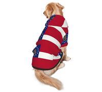 Georgia State Flag Print Soft Dog Hoodie For Medium To Large Dogs, Warm And Breathable Winter Pet Sweatshirt, Easy To Wear Jumper For Cold Weather