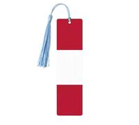 Georgia State Flag Print Wooden Bookmarks Colorful Tassels,Decor Crafts,Book Lovers' Delight Accessories