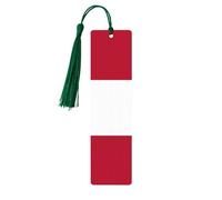 Georgia State Flag Print Wooden Bookmarks Colorful Tassels,Decor Crafts,Book Lovers' Delight Accessories