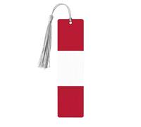 Georgia State Flag Print Wooden Bookmarks Colorful Tassels,Decor Crafts,Book Lovers' Delight Accessories