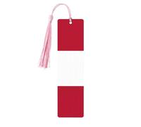 Georgia State Flag Print Wooden Bookmarks Colorful Tassels,Decor Crafts,Book Lovers' Delight Accessories