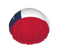 Georgia State Flag Shower Caps For Women, Elastic And Reusable Bath Caps, Double Waterproof Layers Shower Cap, Bathing Shower Caps